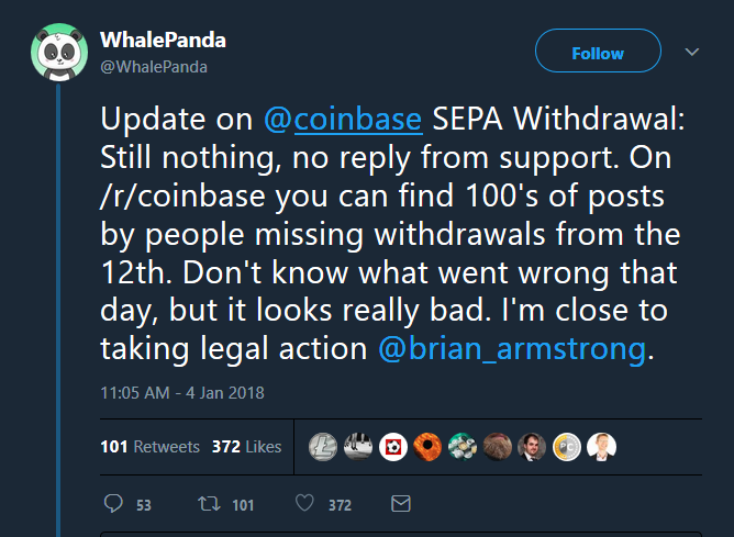 Coinbase Withdrawal Delays Leave Users Frustrated, Crying Foul