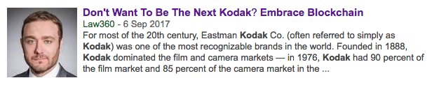 Kodak Pictures Itself Mining Cryptocurrency